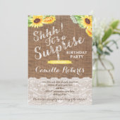 任意の年齢のサプライズ誕生日パーティカード 招待状 (スタンド正面)