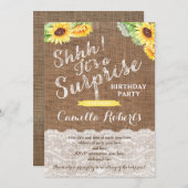 任意の年齢のサプライズ誕生日パーティカード 招待状 (正面/裏面)