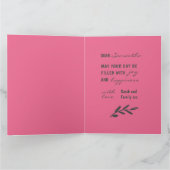 任意の年齢のハッピーバースデー数々の写真グリーティングカード カード (内部)