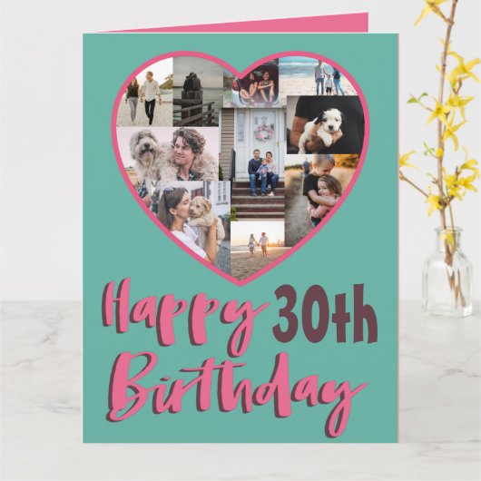 任意の年齢のハッピーバースデー数々の写真グリーティングカード カード (黄色い花)