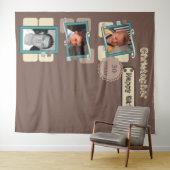 任意の年齢の写真30番目の茶色のパーティー背景 タペストリー (インサイチュ(横))