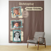 任意の年齢の写真30番目の茶色のパーティー背景 タペストリー (インサイチュ)