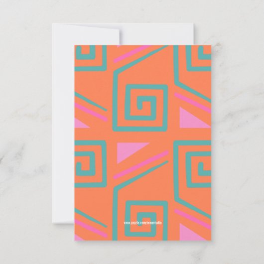 任意の年齢の女の子誕生日FIESTAアルパカラマ 招待状 (裏面)