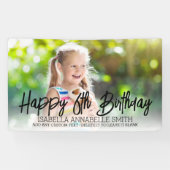 任意の年齢の子供の誕生日カスタムパーティーフォトバナー 横断幕 (横)