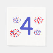 任意の年齢の花火誕生日 スタンダードカクテルナプキン (正面)