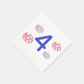 任意の年齢の花火誕生日 スタンダードカクテルナプキン (角)