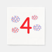 任意の年齢の花火誕生日 スタンダードカクテルナプキン (正面)