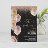 任意の年齢の誕生日パーティー 招待状 (スタンド正面)