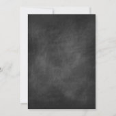 任意の年齢の誕生日パーティー – Chalkboard White 招待状 (裏面)