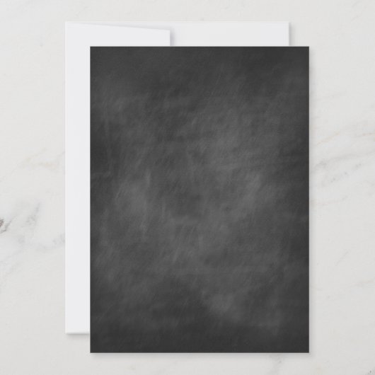 任意の年齢の誕生日パーティー – Chalkboard White 招待状 (裏面)