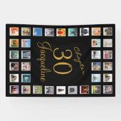 任意の年齢の誕生日写真 横断幕 (横)