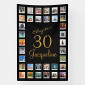 任意の年齢の誕生日写真 横断幕 (縦)