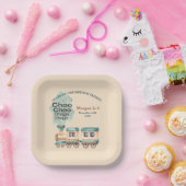 任意の年齢の誕生日列車のパーティーすべて水の色 ペーパープレート (パーティー)