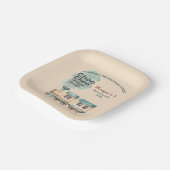 任意の年齢の誕生日列車のパーティーすべて水の色 ペーパープレート (傾斜あり)