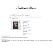 任意の年齢の誕生日名前をカスタムするオレンジロケット カード