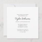 任意の年齢の10代の誕生日写真ミニマリスト白 招待状 (裏面)