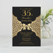 -任意の年齢を編集可能、誕生日パーティーANY AGE、チーター 招待状 (スタンド正面)