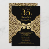 -任意の年齢を編集可能、誕生日パーティーANY AGE、チーター 招待状 (正面/裏面)