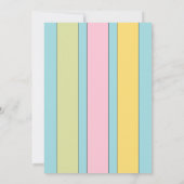 任意の年齢を追加する写真名ターコイズ誕生日パーティー 招待状 (裏面)