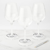 任意の年齢カスタムのタイル模様 – 白黒 ワイングラスタグ (セット)