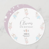 任意の年齢クリスマステーマくるみ割り誕生日 招待状 (正面/裏面)