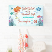 任意の年齢スプラッシュマーメイドバッシュガールズ誕生日 横断幕 (インサイチュ)