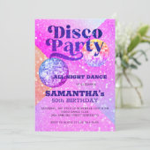 任意の年齢ディスコのダンスの誕生日パーティー 招待状 (スタンド正面)