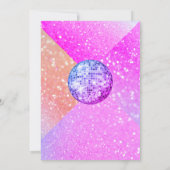 任意の年齢ディスコのダンスの誕生日パーティー 招待状 (裏面)