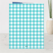 任意の年齢フェミニンティール(緑がかった色)7 Photo Collage誕生日 カード (裏面)