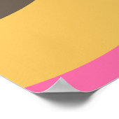 任意の年齢レトロGroovy 70sレッツディスコ誕生日 ポスター (角)