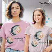 任意の年齢ヴィンテージシアルパジャマ誕生日ピンク Tシャツ