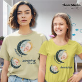 任意の年齢ヴィンテージ天空パジャマ誕生日黄色 Tシャツ