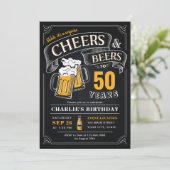 任意の年齢応援とビアーサプライズ誕生日 招待状 (スタンド正面)