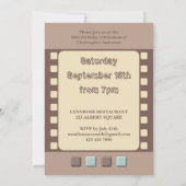 任意の年齢男性へ茶色の30番目のパーティーを追加 招待状 (裏面)