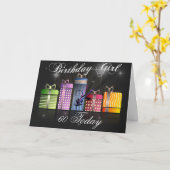 任意の年齢誕生日カード カード (黄色い花)