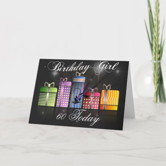 任意の年齢誕生日カード カード (正面)