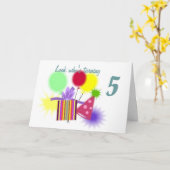 任意の年齢誕生日カード カード (黄色い花)