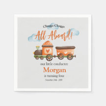 任意の年齢誕生日ラブリートレインウォーター色パーティー