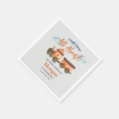 任意の年齢誕生日ラブリートレインウォーター色パーティー スタンダードカクテルナプキン (角)