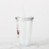 任意の年齢誕生日レッドレースカーレディセットゴー アクリルタンブラー (左)
