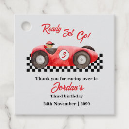 任意の年齢誕生日レッドレースカーレディセットゴー フェイバータグ