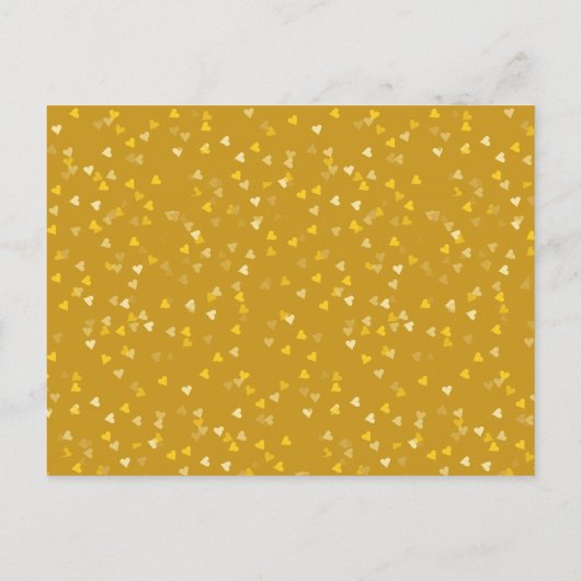 任意の年齢誕生日日付カレンダー金ゴールドハートを保存 案内ポストカード (裏面)