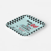 任意の年齢誕生日準備セットゴーブルーレースカー ペーパープレート (傾斜あり)