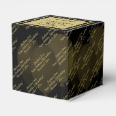 任意の年齢 – あなたのカスタムメッセージパターン黒/金ゴールド フェイバーボックス (裏面サイド)