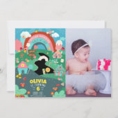 任意の年齢、キャンディテーマ写真の誕生日 招待状 (正面)