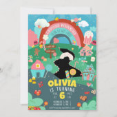 任意の年齢、キャンディテーマ誕生日 招待状 (正面)