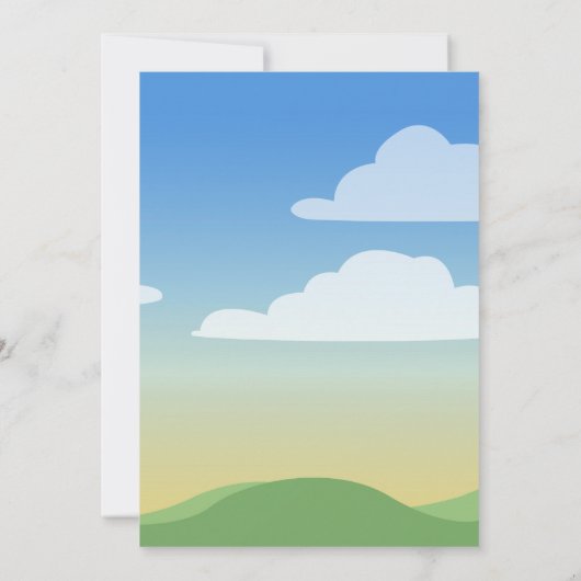 任意の年齢、グリーントラクター誕生日 招待状 (裏面)