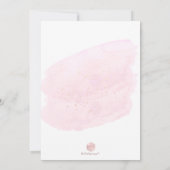 任意の年齢、ピンクの水の色シャンパン21st 招待状 (裏面)