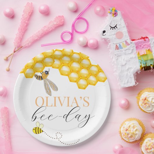 任意の年齢、蜂のテーマ誕生日 ペーパープレート (パーティー)