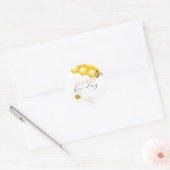 任意の年齢、蜂のテーマ誕生日 ラウンドシール (封筒)